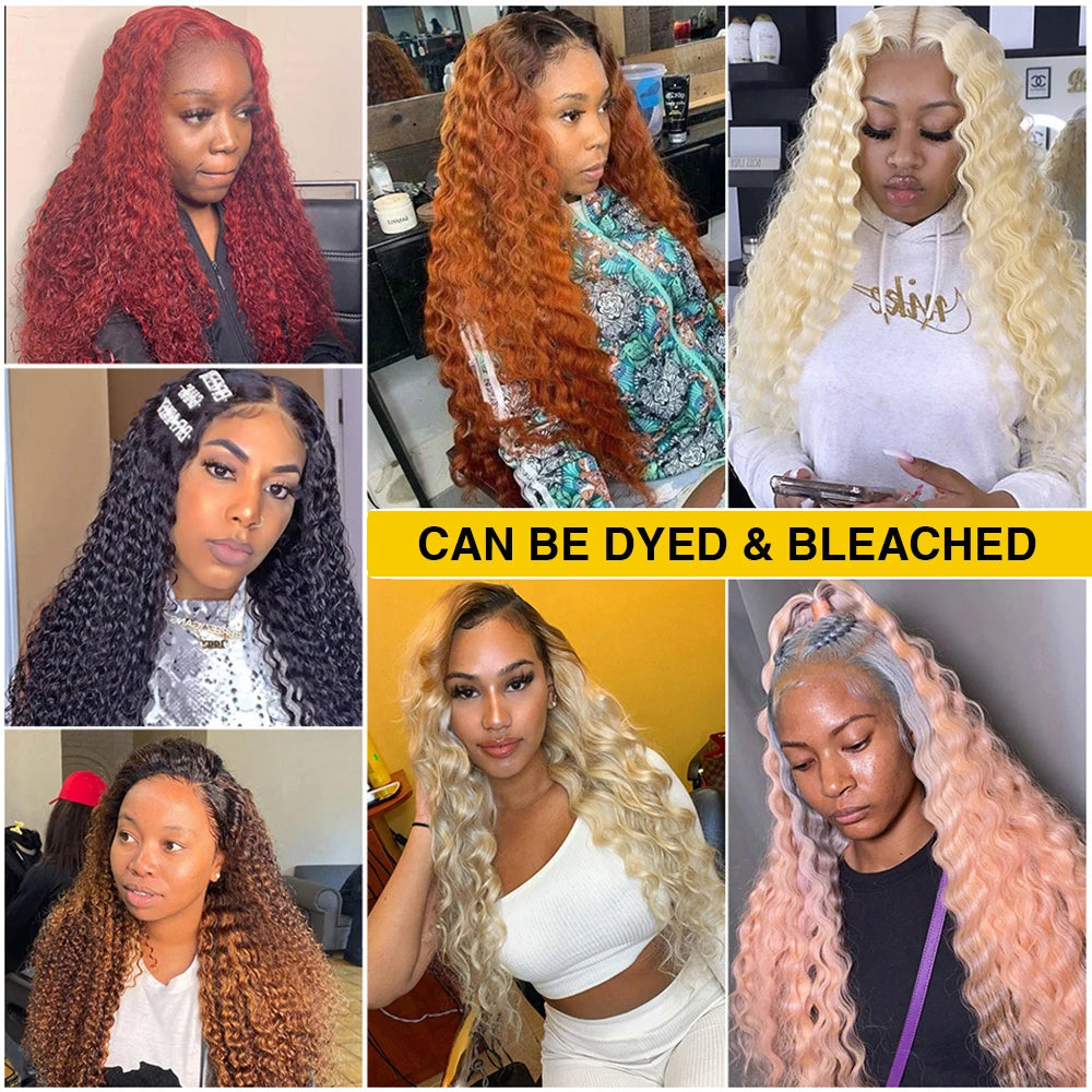 Curly Deep Wave Frontal Wig