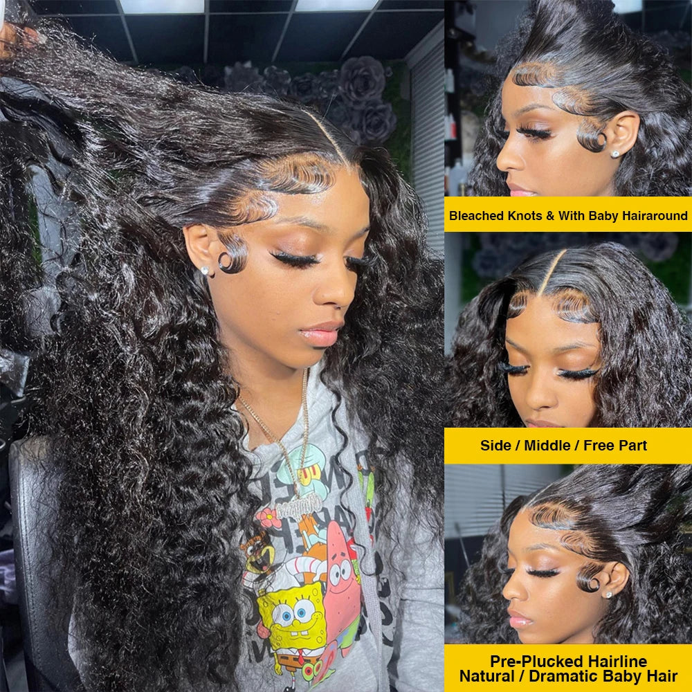 Curly Deep Wave Frontal Wig