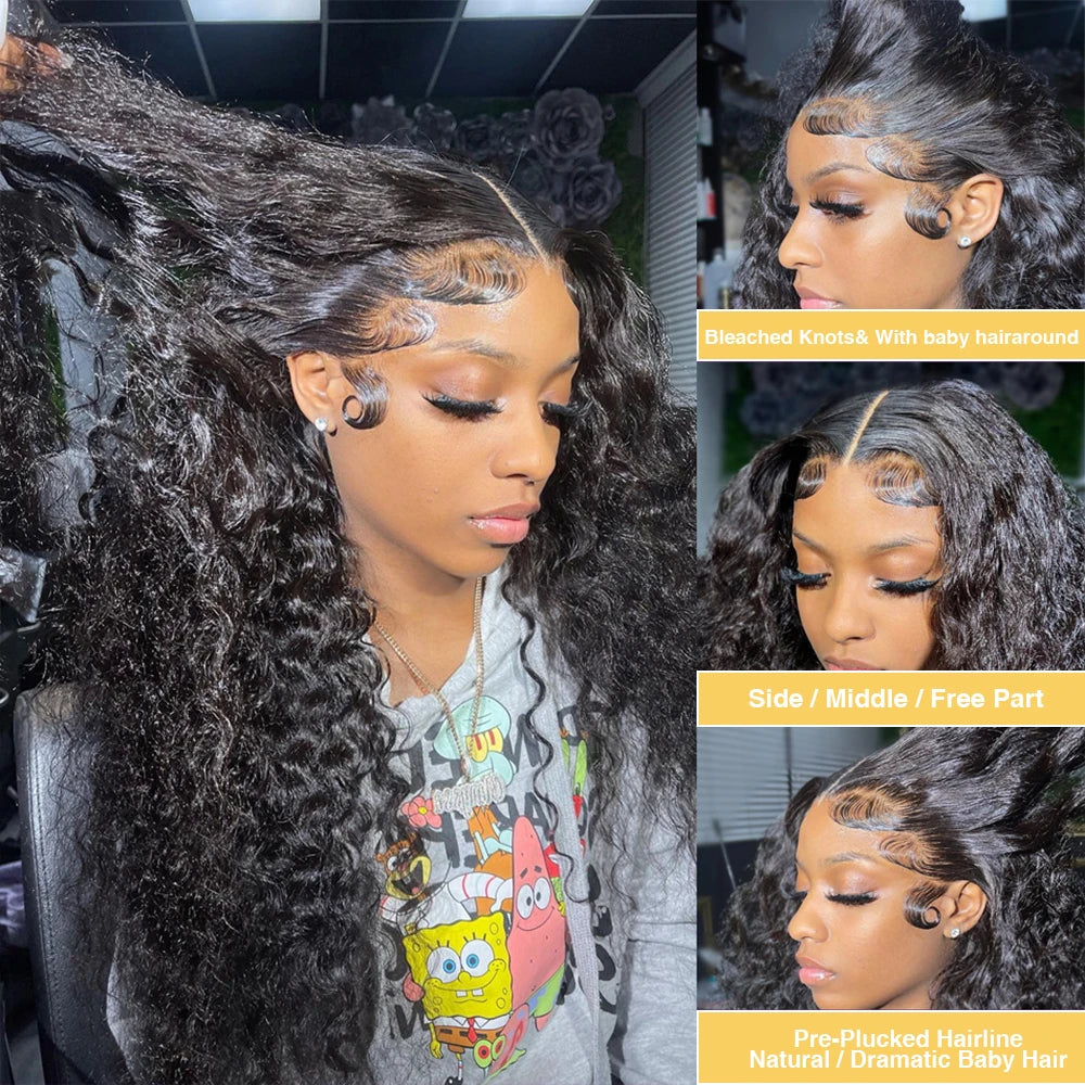 Curly Deep Wave Frontal Wig