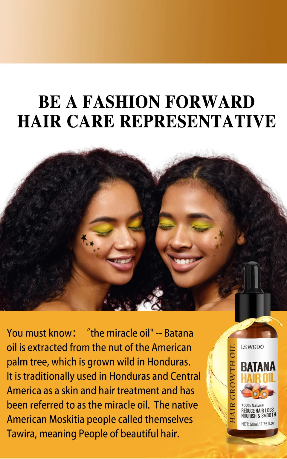 Lewedo Naturals Batana Oil Fast Hair Growth for Men Women