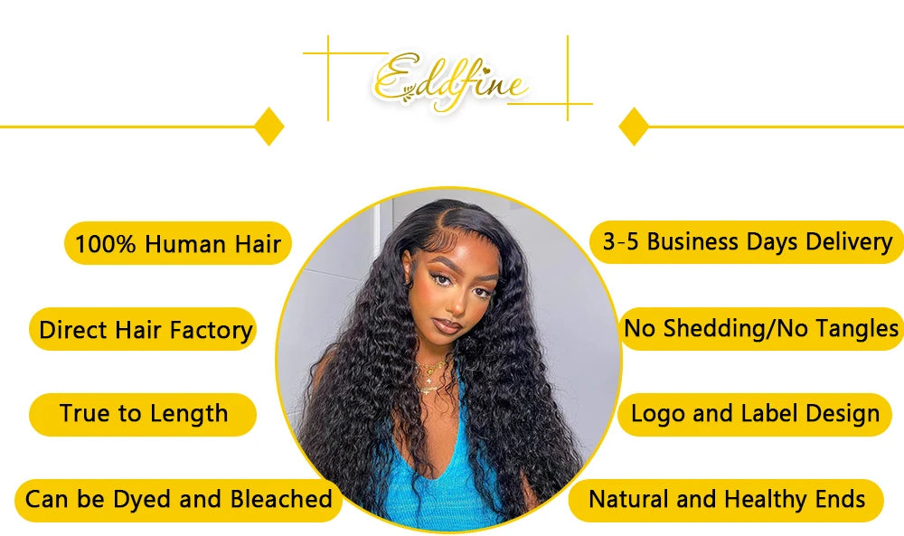 Curly Deep Wave Frontal Wig