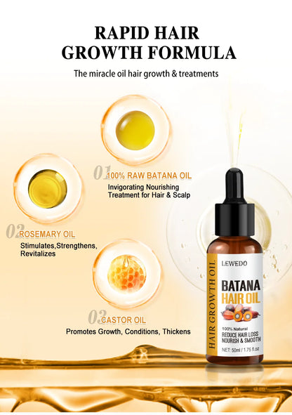 Lewedo Naturals Batana Oil Fast Hair Growth for Men Women