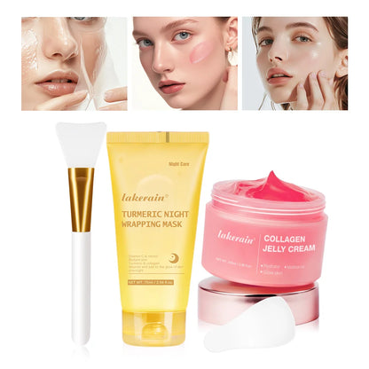 Jelly Cream Hydrolyzed Collagen Overnight Facial Mask Wrap