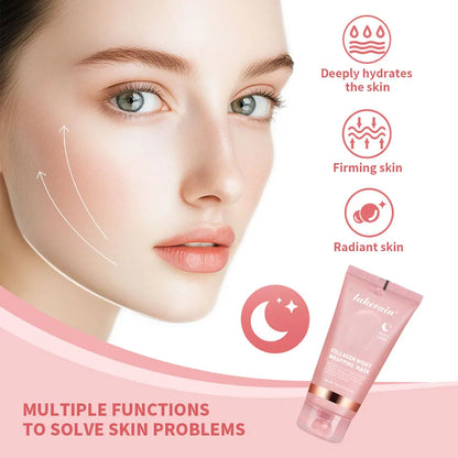 Jelly Cream Hydrolyzed Collagen Overnight Facial Mask Wrap