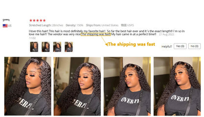 Curly Deep Wave Frontal Wig