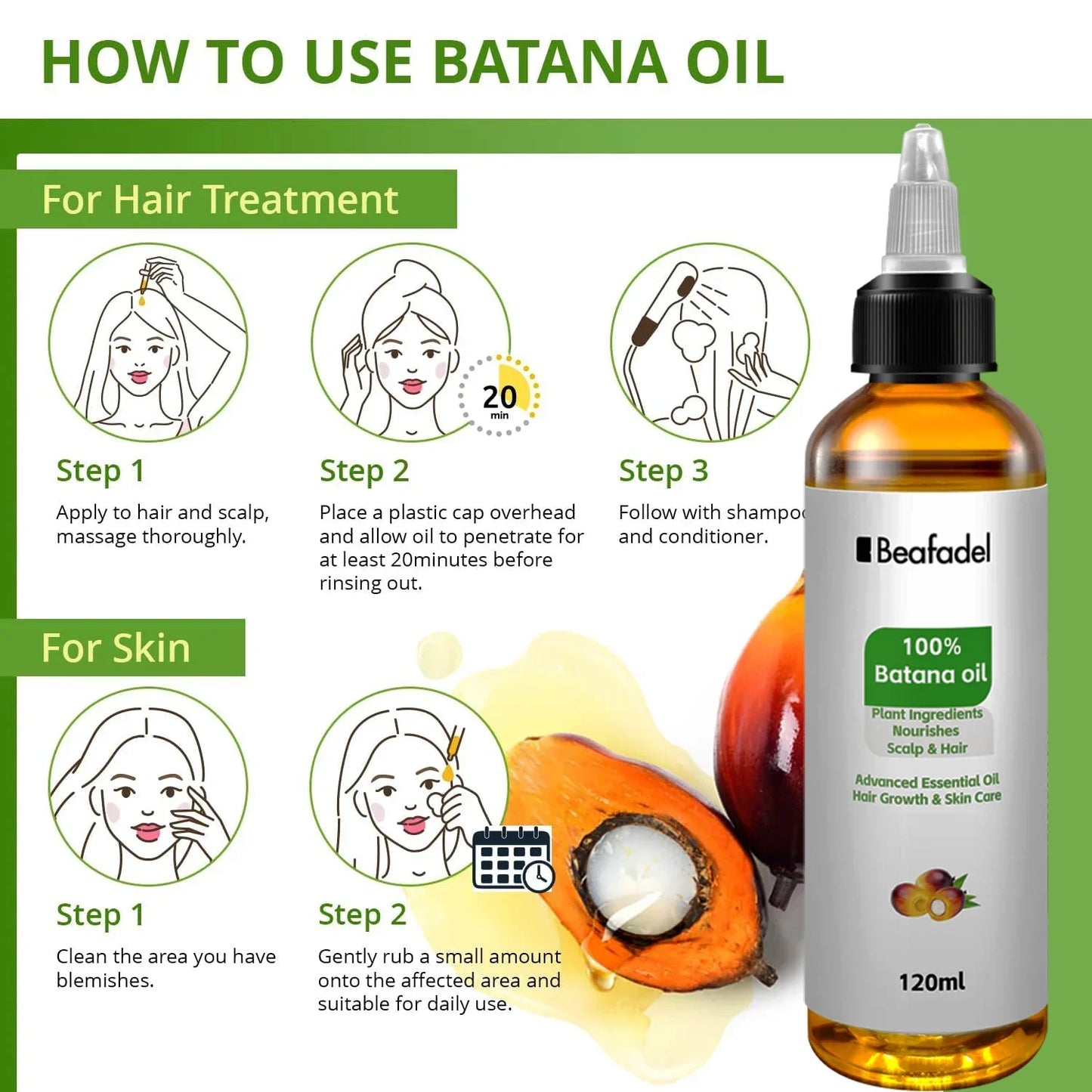 Anti Hair Loss Batana Oil Hair for Men Women