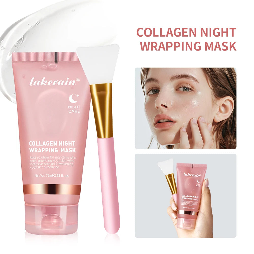 Jelly Cream Hydrolyzed Collagen Overnight Facial Mask Wrap