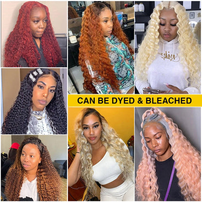Curly Deep Wave Frontal Wig