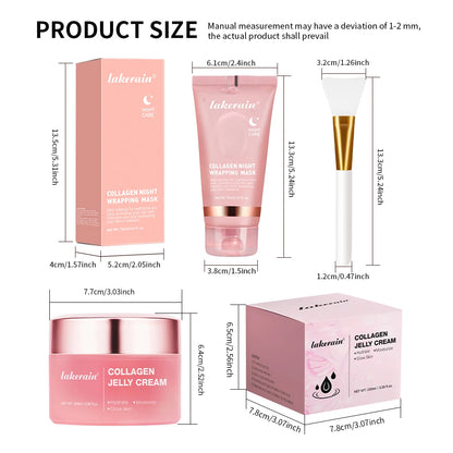 Jelly Cream Hydrolyzed Collagen Overnight Facial Mask Wrap