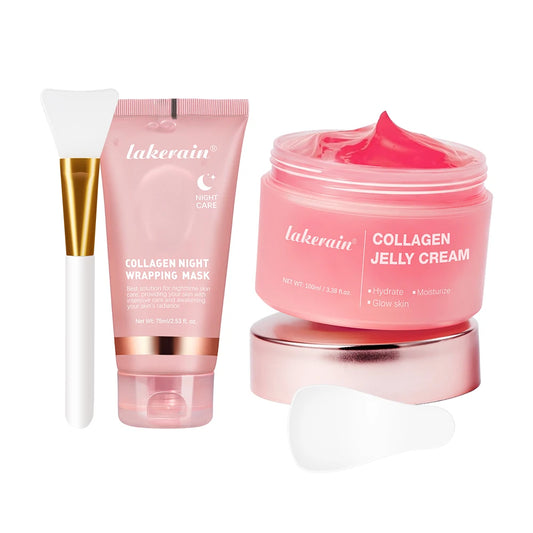 Jelly Cream Hydrolyzed Collagen Overnight Facial Mask Wrap