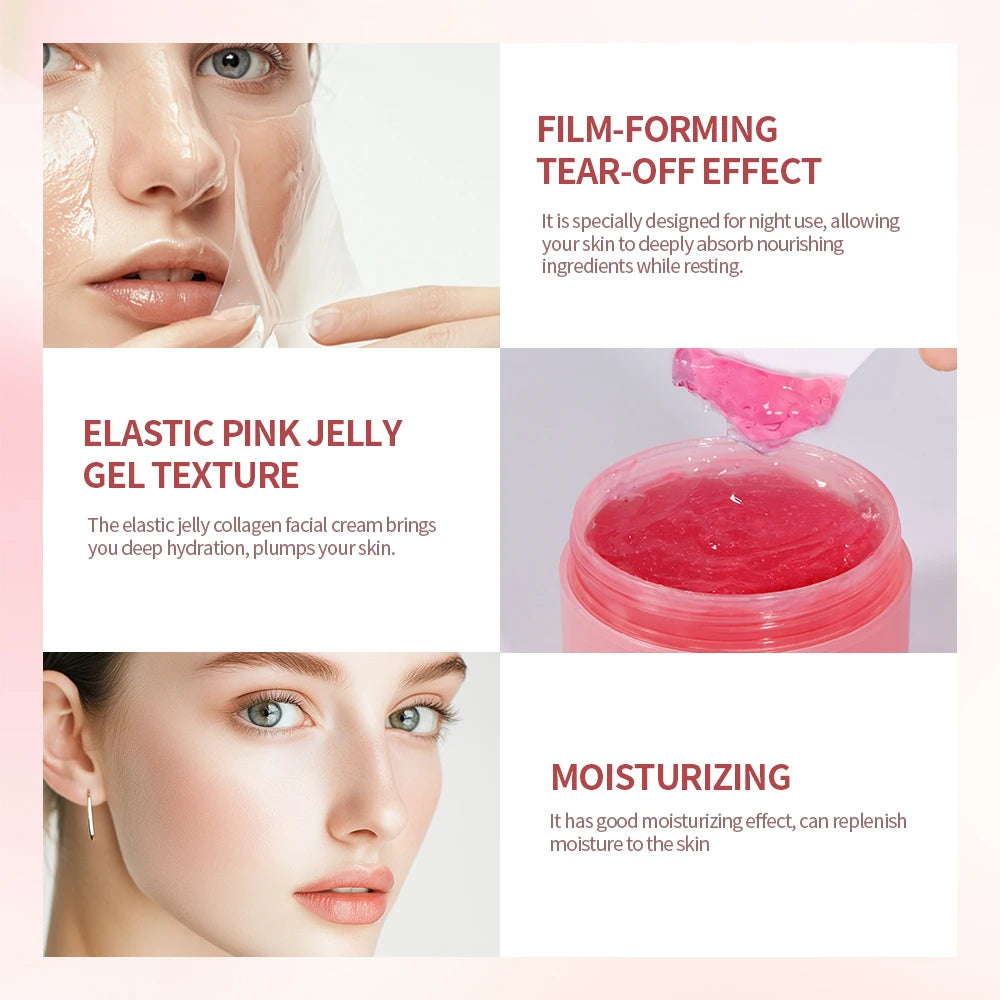 Jelly Cream Hydrolyzed Collagen Overnight Facial Mask Wrap