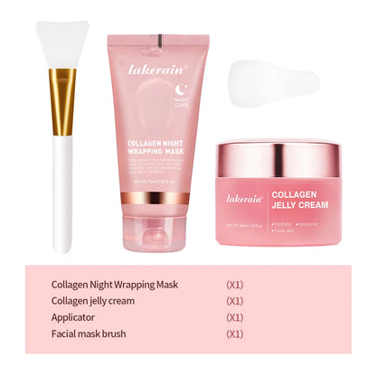 Jelly Cream Hydrolyzed Collagen Overnight Facial Mask Wrap