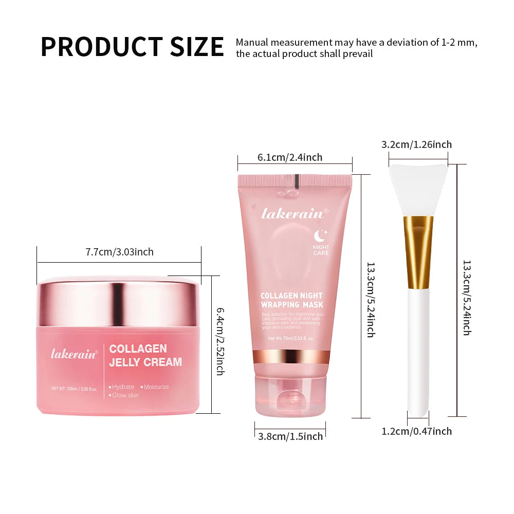 Jelly Cream Hydrolyzed Collagen Overnight Facial Mask Wrap