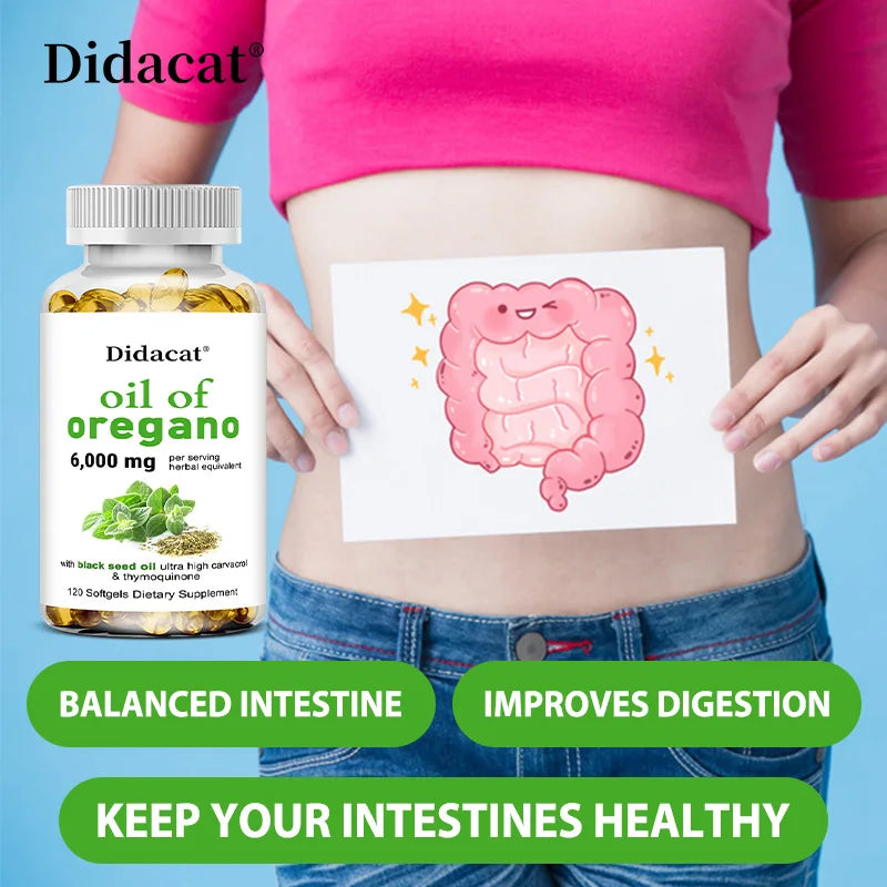 Oregano oil softgels
