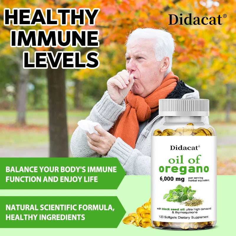 Oregano oil softgels