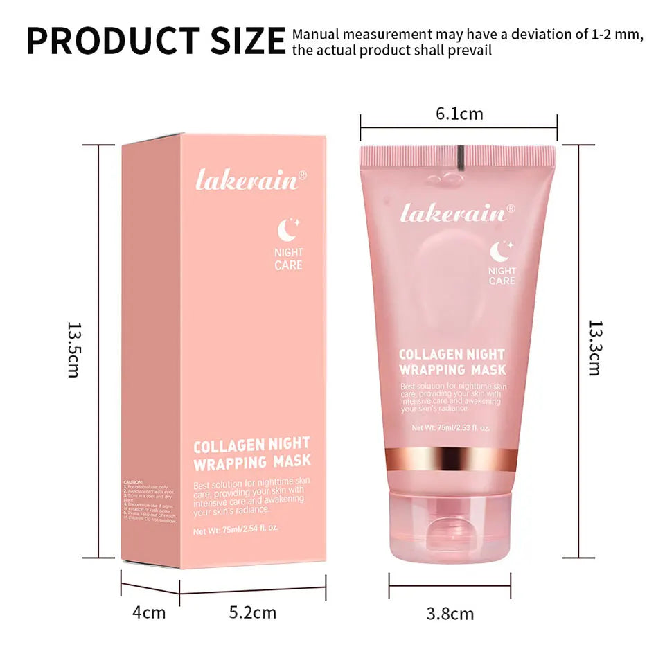 Jelly Cream Hydrolyzed Collagen Overnight Facial Mask Wrap
