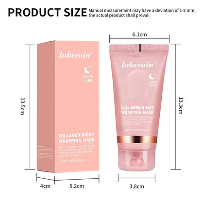 Jelly Cream Hydrolyzed Collagen Overnight Facial Mask Wrap