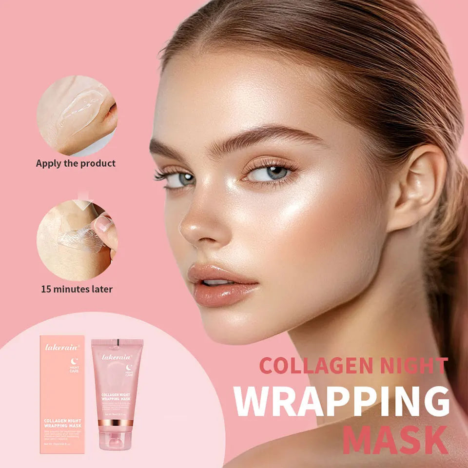Jelly Cream Hydrolyzed Collagen Overnight Facial Mask Wrap