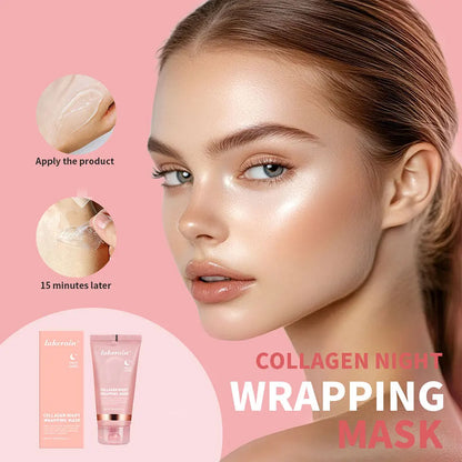 Jelly Cream Hydrolyzed Collagen Overnight Facial Mask Wrap