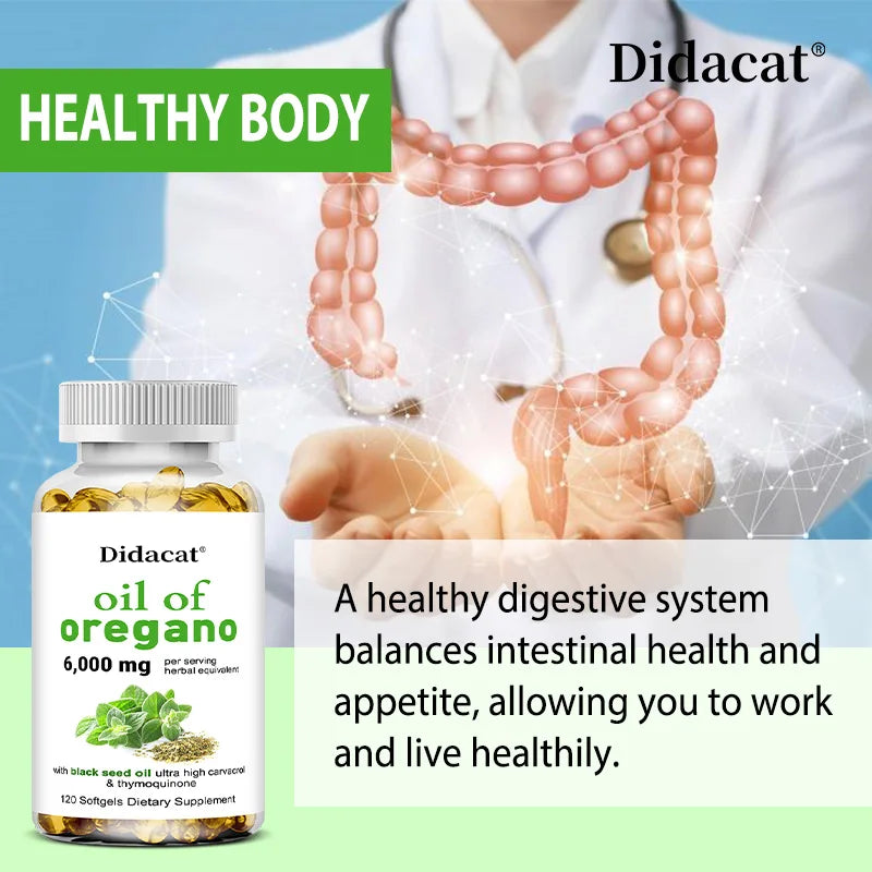 Oregano oil softgels