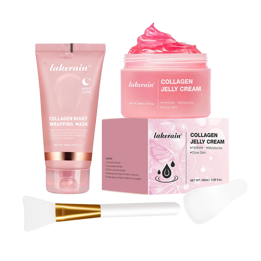Jelly Cream Hydrolyzed Collagen Overnight Facial Mask Wrap