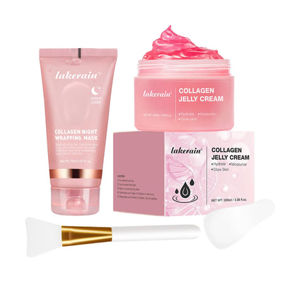 Jelly Cream Hydrolyzed Collagen Overnight Facial Mask Wrap