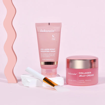 Jelly Cream Hydrolyzed Collagen Overnight Facial Mask Wrap