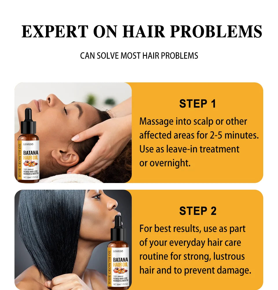 Lewedo Naturals Batana Oil Fast Hair Growth for Men Women