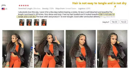 Curly Deep Wave Frontal Wig