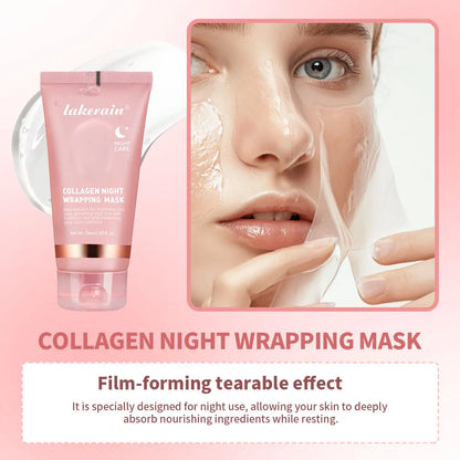 Jelly Cream Hydrolyzed Collagen Overnight Facial Mask Wrap