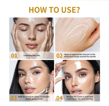 Jelly Cream Hydrolyzed Collagen Overnight Facial Mask Wrap